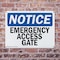 Signmission Emergency Access Gate OSHA Notice Sign, Plastic, 10in W x 7in L, 2PK OS-2PACK-NS-P-710-L-11744 - alternate 5